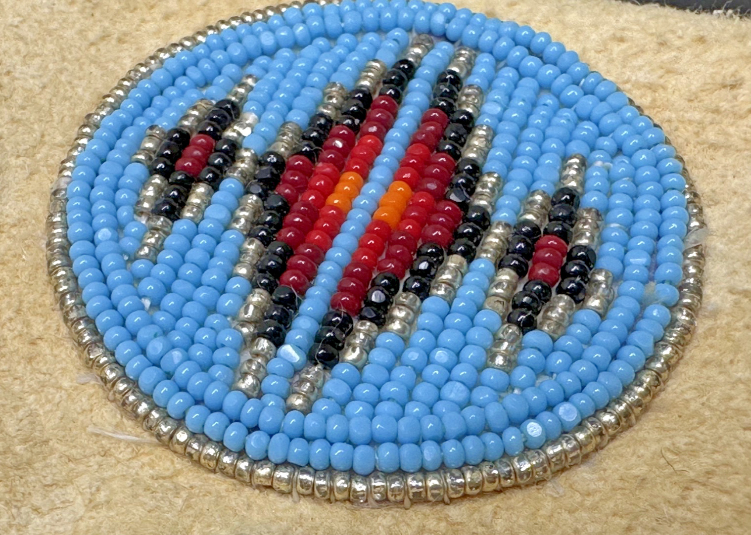 VERY RARE 2003 SACAJAWEA 1.5" MACO BRONZE PEACE MEDAL & MONTANA SUEDE POUCH M871