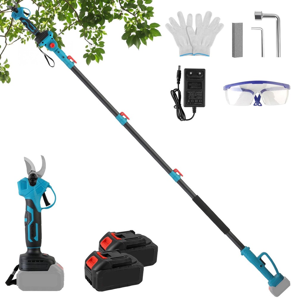 2-IN-1 Pole Pruning Shear, Brushless Cordless Pruning Shears with Pole, 21V T...
