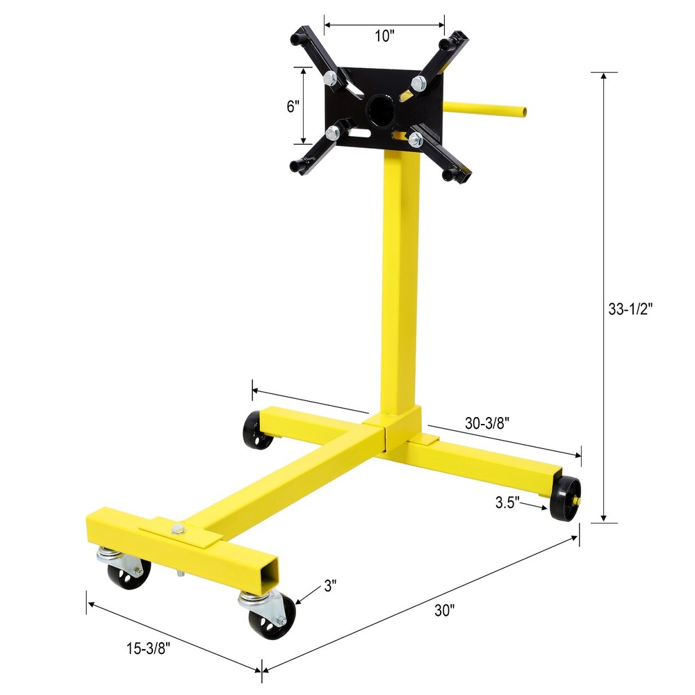 Rotating Engine Stand with 1000lb Capacity, Engine Hoists & Stands