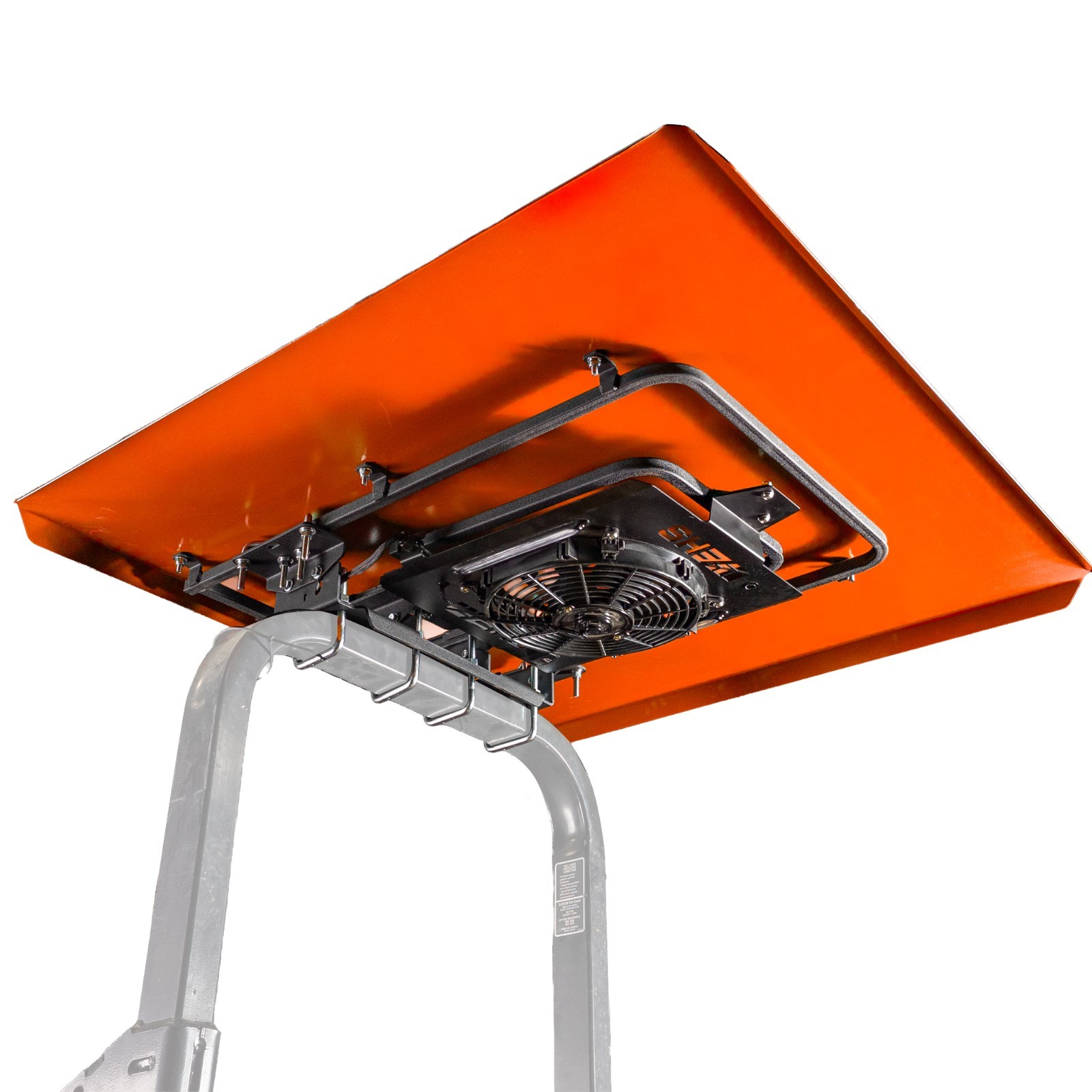 Zero-Turn Mower Canopy with Cooling Fan and LED Lights, Orange