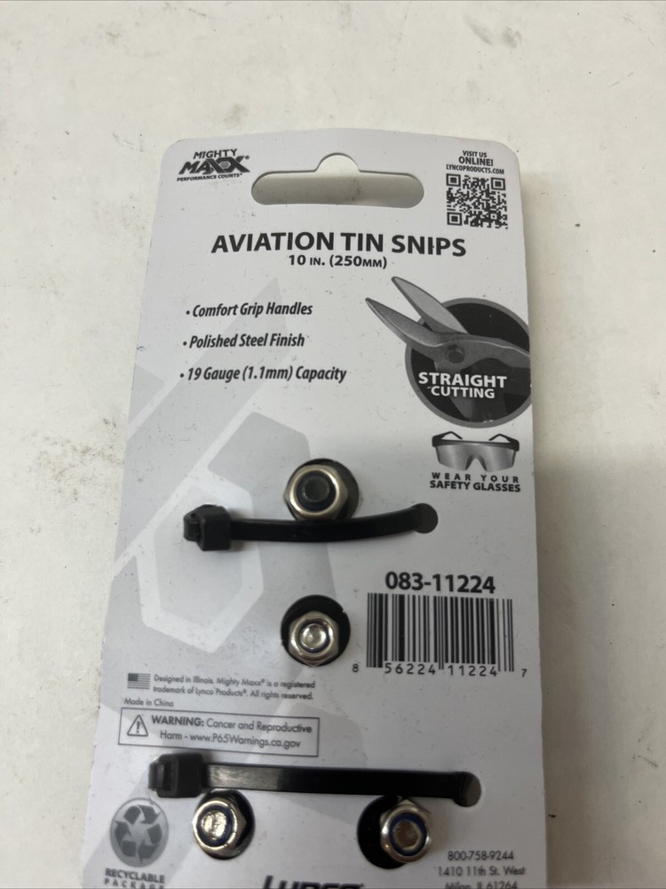 Aviation Tin Snips 10” Straight Cutting