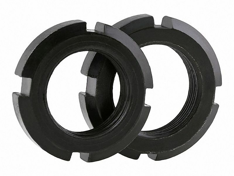 Nut M10 - M60 Select Left Hand Fine Thread Locknut Slotted Nut Retaining Castle