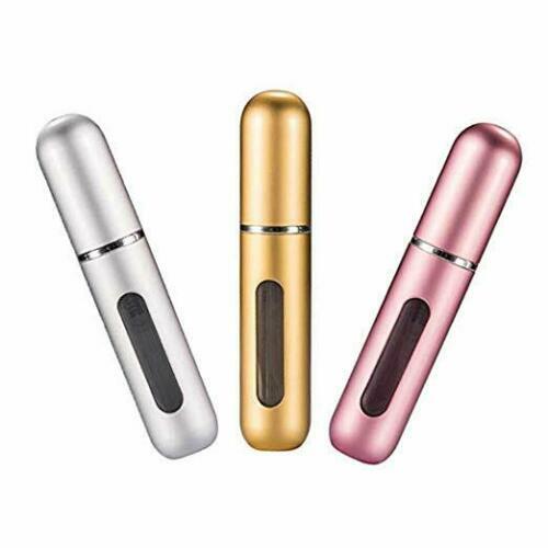 3Pc 5ml Mini Refillable Travel Portable Perfume Atomizer Bottle Spray Pump Cases