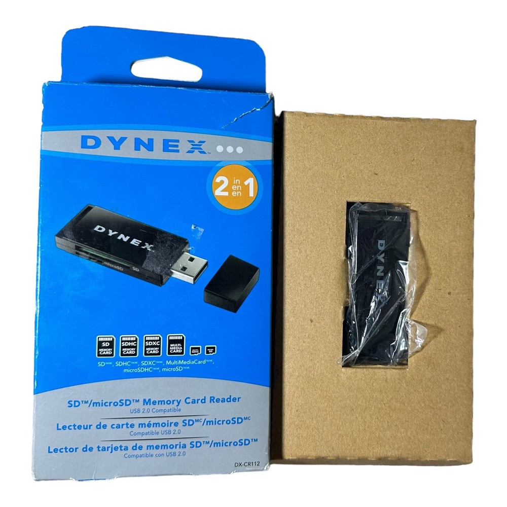 Dynex DX-CR112 2-in-1 SD/microSD Memory Card Reader TESTED