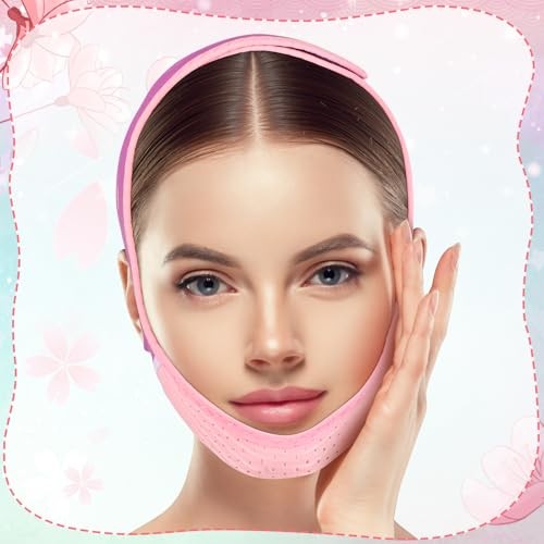 V-Line Lifting Chin Strap, Adjustable Reusable Jaw Exerciser for Sleeping