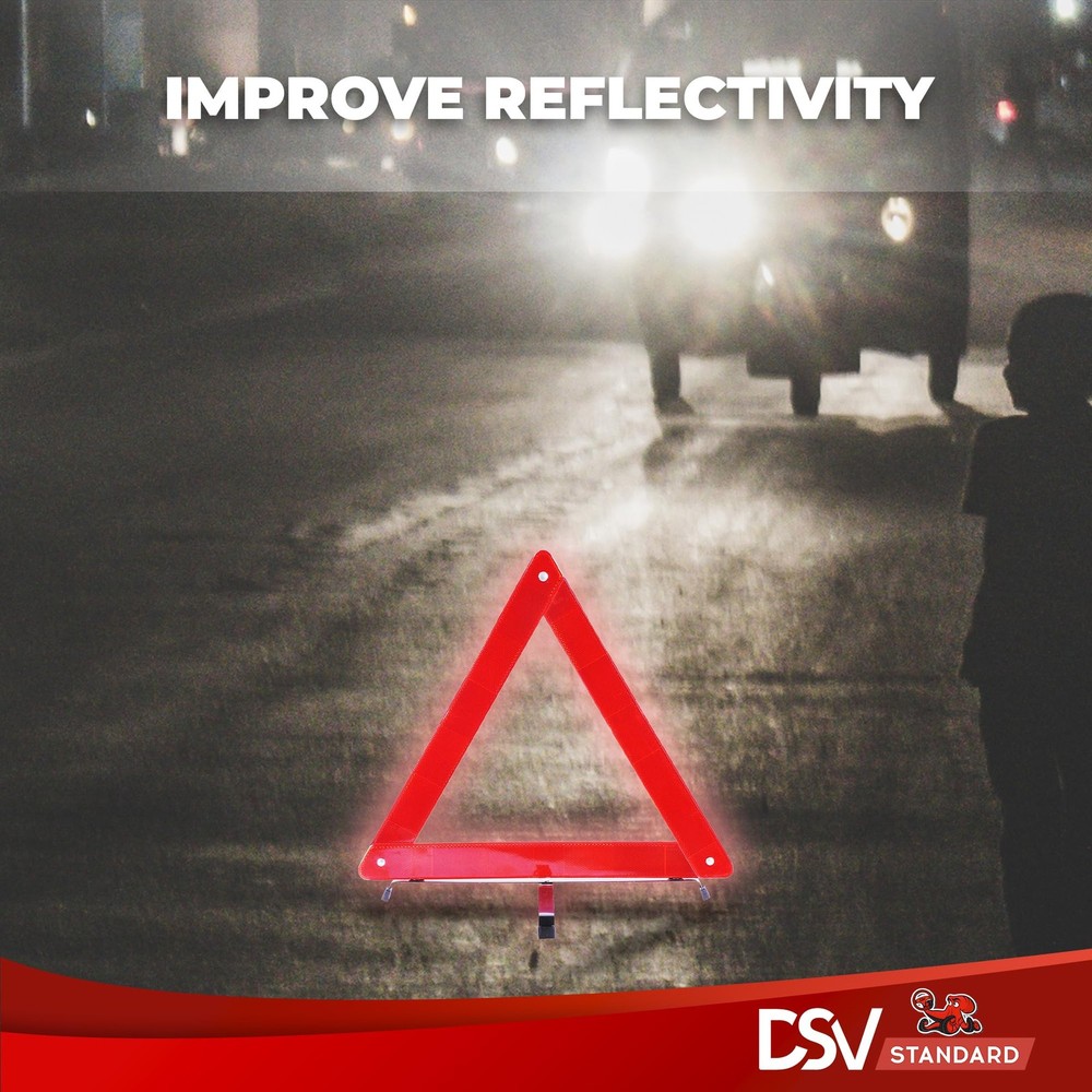 DSV Standard Warning Triangles, Reflective Triangles with Reinforced Cross...