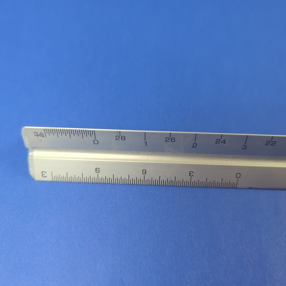 Arteza 12" Triangular Drafting Architects Scale aluminum