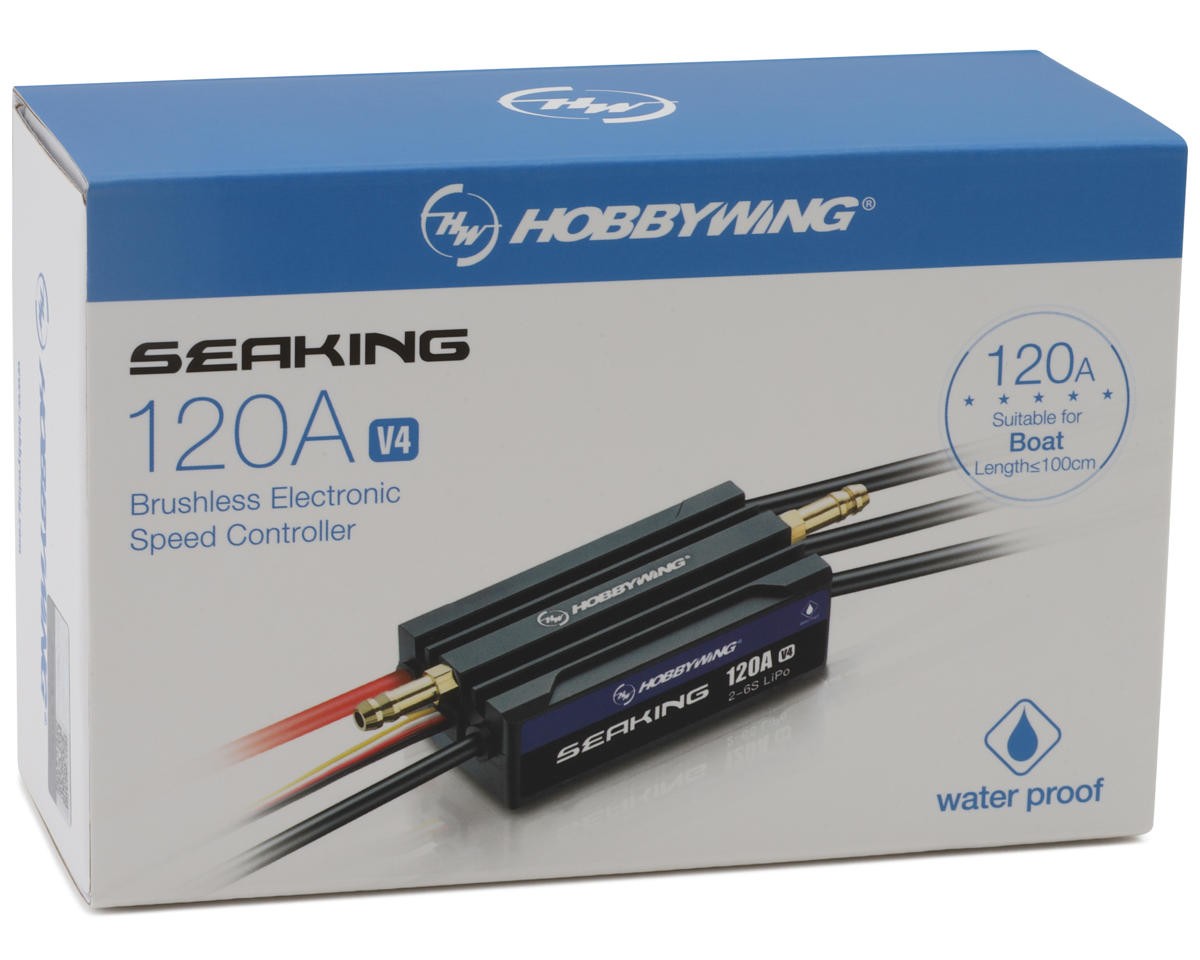 Hobbywing SeaKing 120A V4 Brushless Marine ESC [HWA30302363]