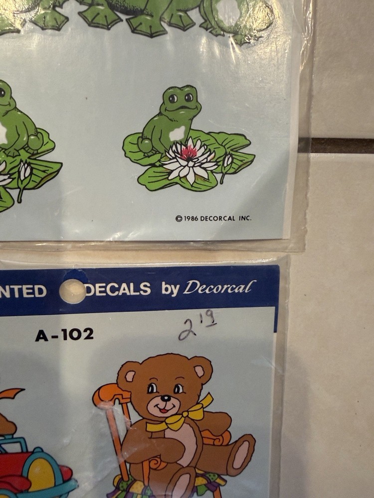 Vintage 90s Handpainted Decals