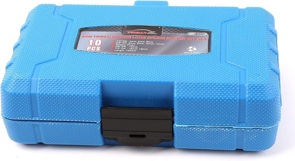 10Pcs XZN Triple Square Socket Kit Spline Socket Bit Set Long Drive Metric Bits