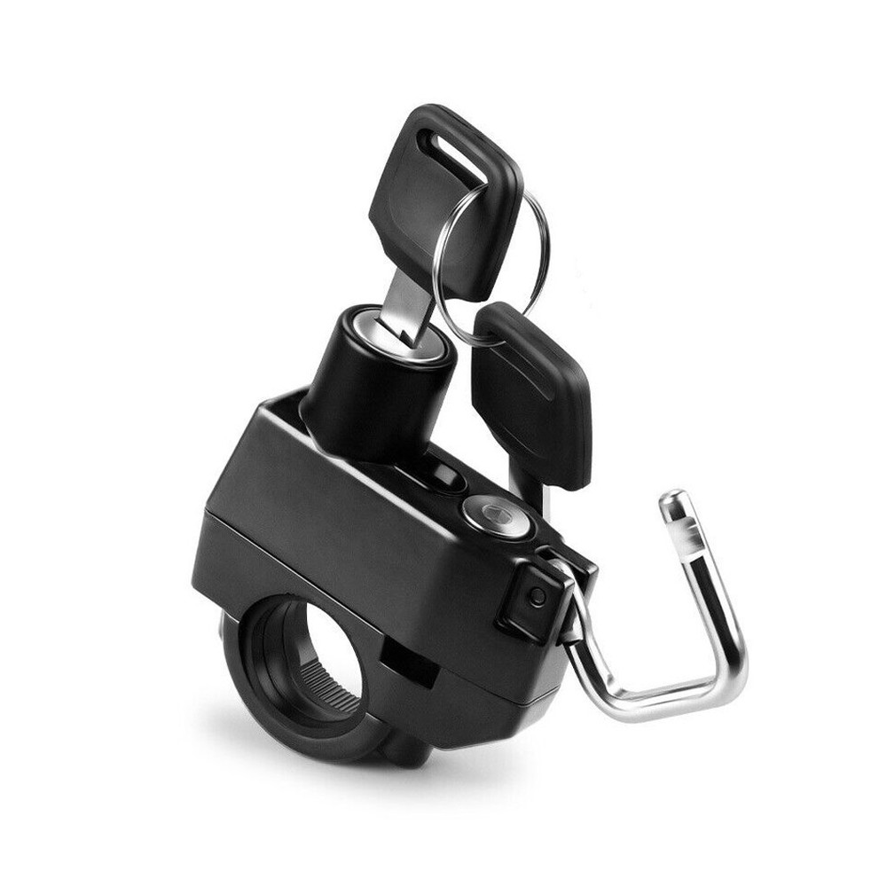 Compact Motorcycle Helmet Anti-Theft Lock Device.