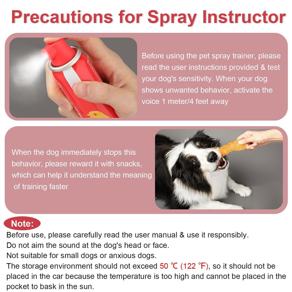 Dog Behavior Corrector Spray Safe Humane Training Tool For Barking Jumping Bi...