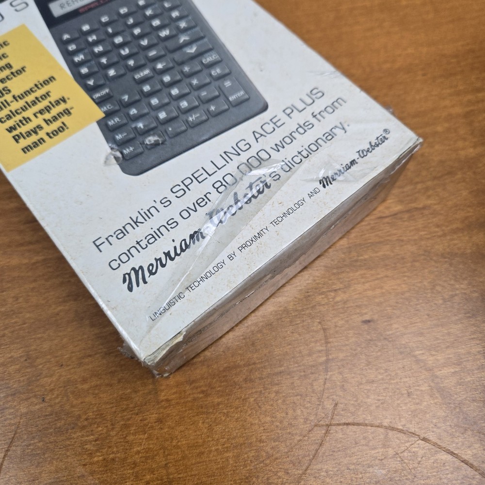 Vintage Franklin Electronics Spelling Ace Plus SC-100 Plus New Sealed NOS