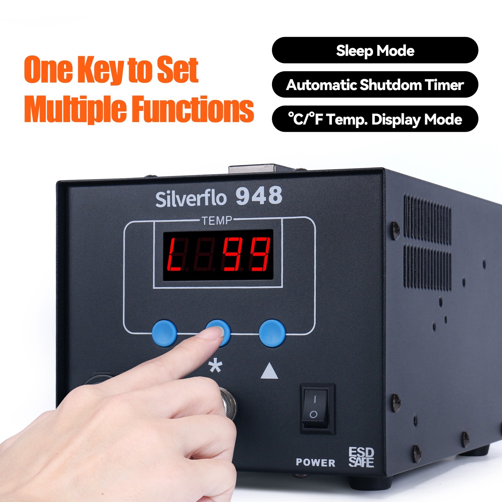 Desoldering Station Vacuum Soldering Iron Suction Tin Gun 90W Solder Station