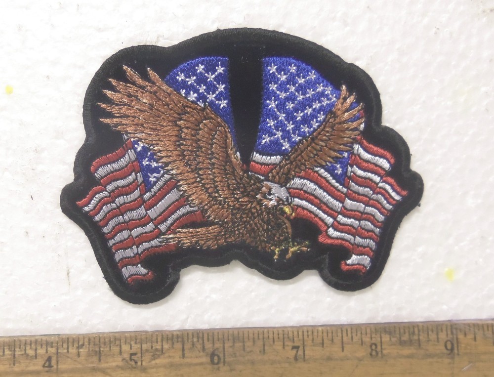 United States Flags with Eagle Embroidered Patch