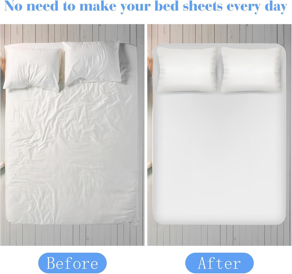 2 Pack Bed Sheet Fasteners Straps Adjustable Bed Sheet Holder Bands with Sheet C