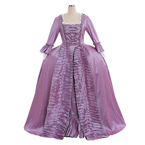 Women's Queen Marie Antoinette Rococo Ball Gown Gothic X-Large Purple