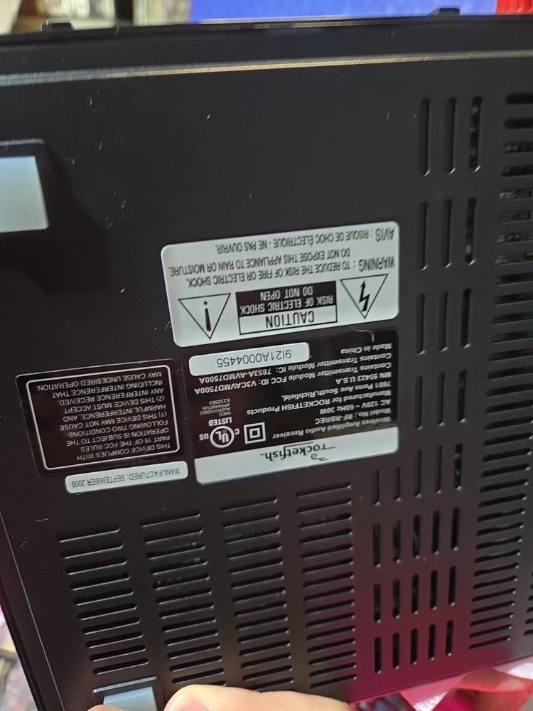 Rocketfish Wireless Amplified Audio Receiver RF-RBREC New Open Box