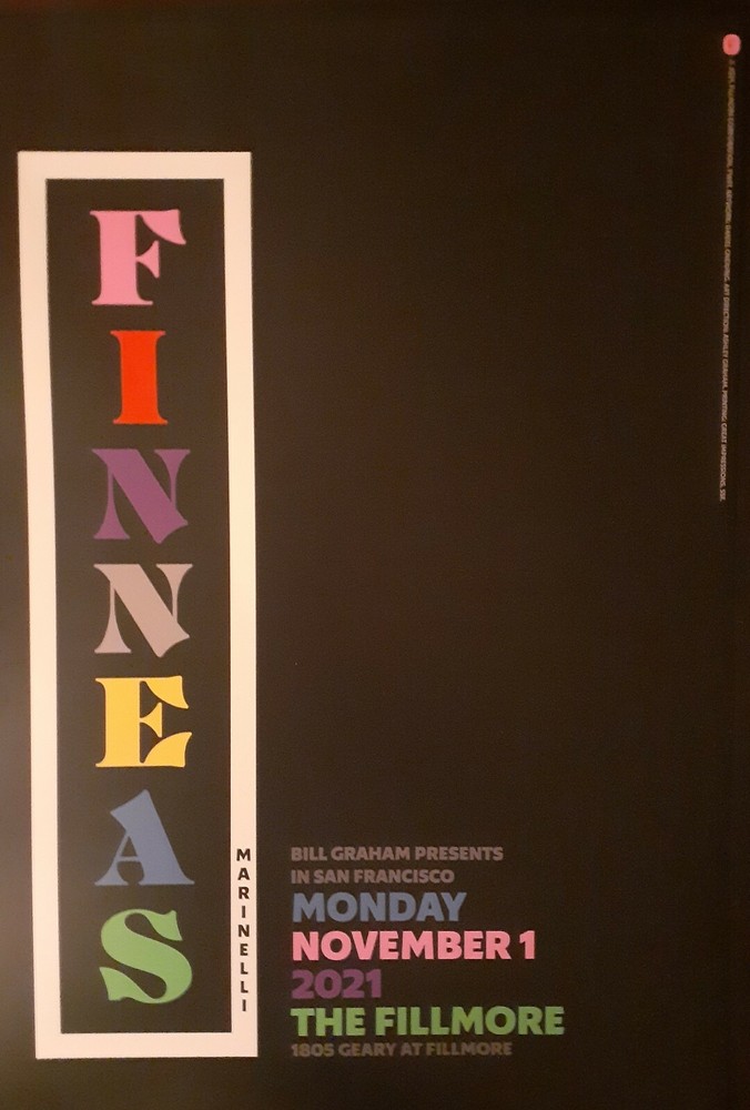 MINT FINNEAS Fillmore Poster 2021 Billie Eilish Billy a