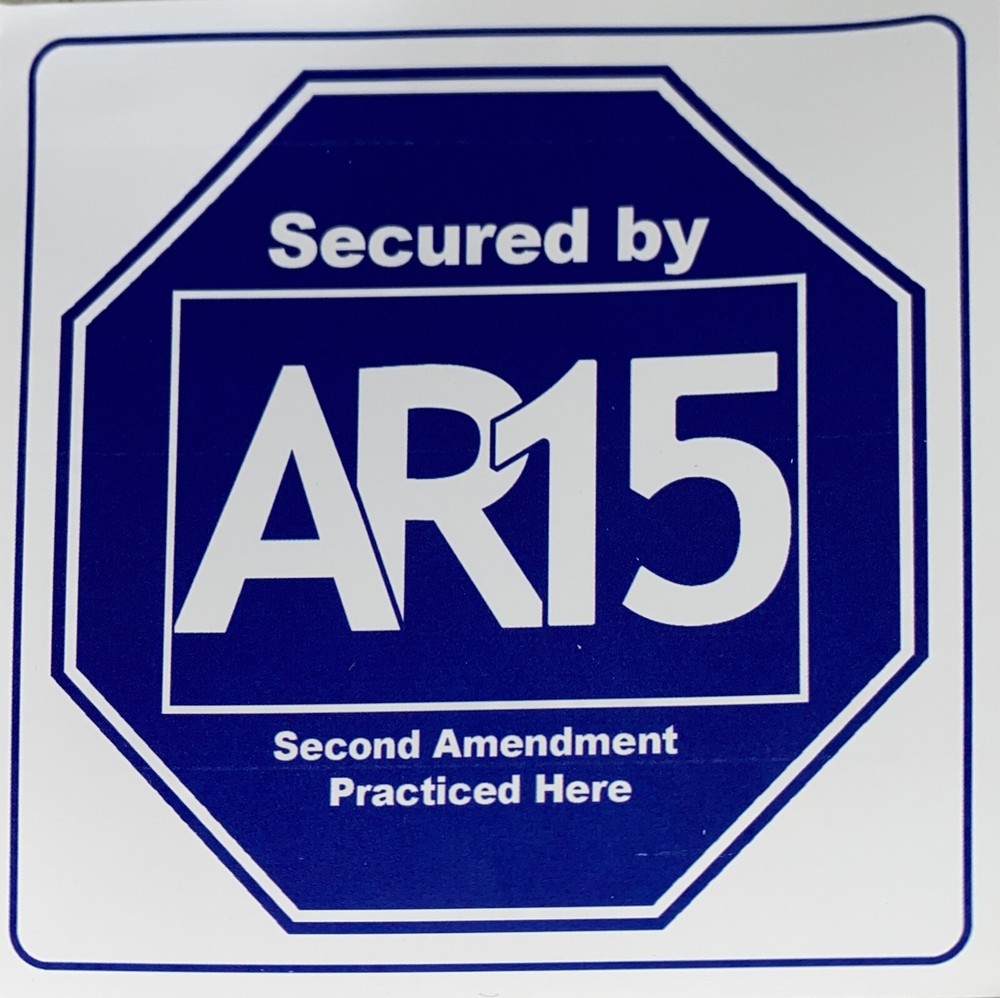 PAIR (2) Of AR-15 SECOND AMENDMENT STICKER