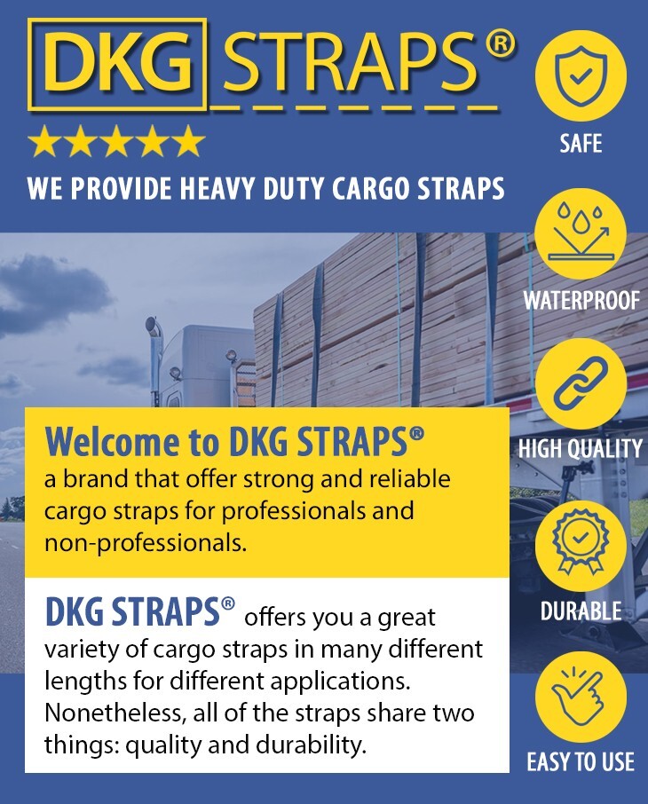 2" X 18" Tie Down Tow Axle Strap with D Ring – Pack of 4