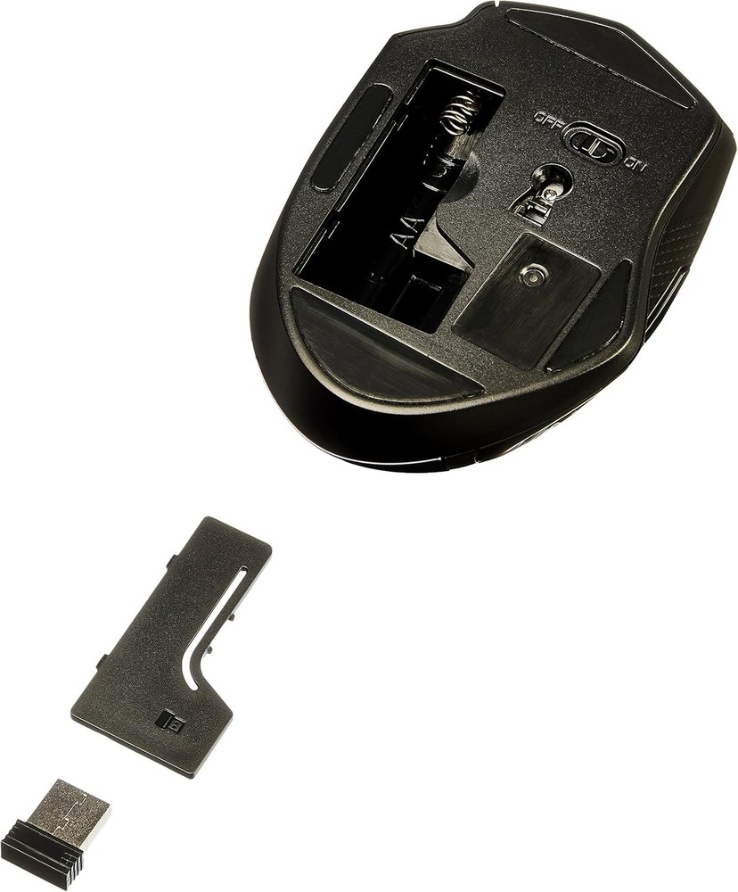 3 PACK Amazon Basics Ergonomic Wireless Mouse Black B0787D6SGQ NEW