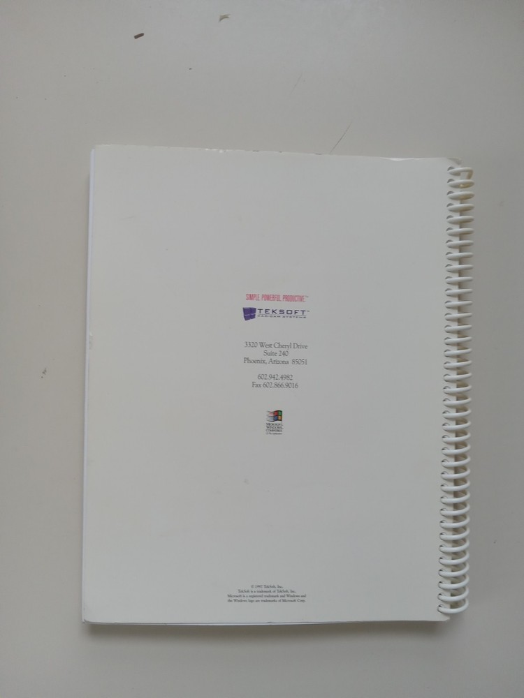 Plasma/Laser For Windows User's Guide TekSoft, Inc. 1995 Paperback(Spiral)...