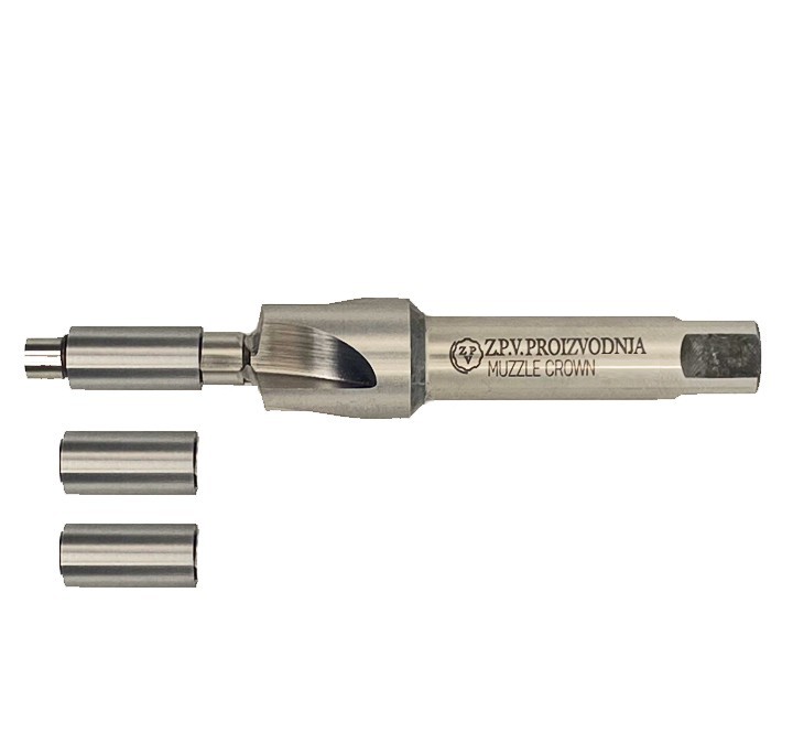 Muzzle Crowning Tool | 60 Degree | 3 Pilots 9mm, .30 cal / 7.62mm 6.5 Creedmoor