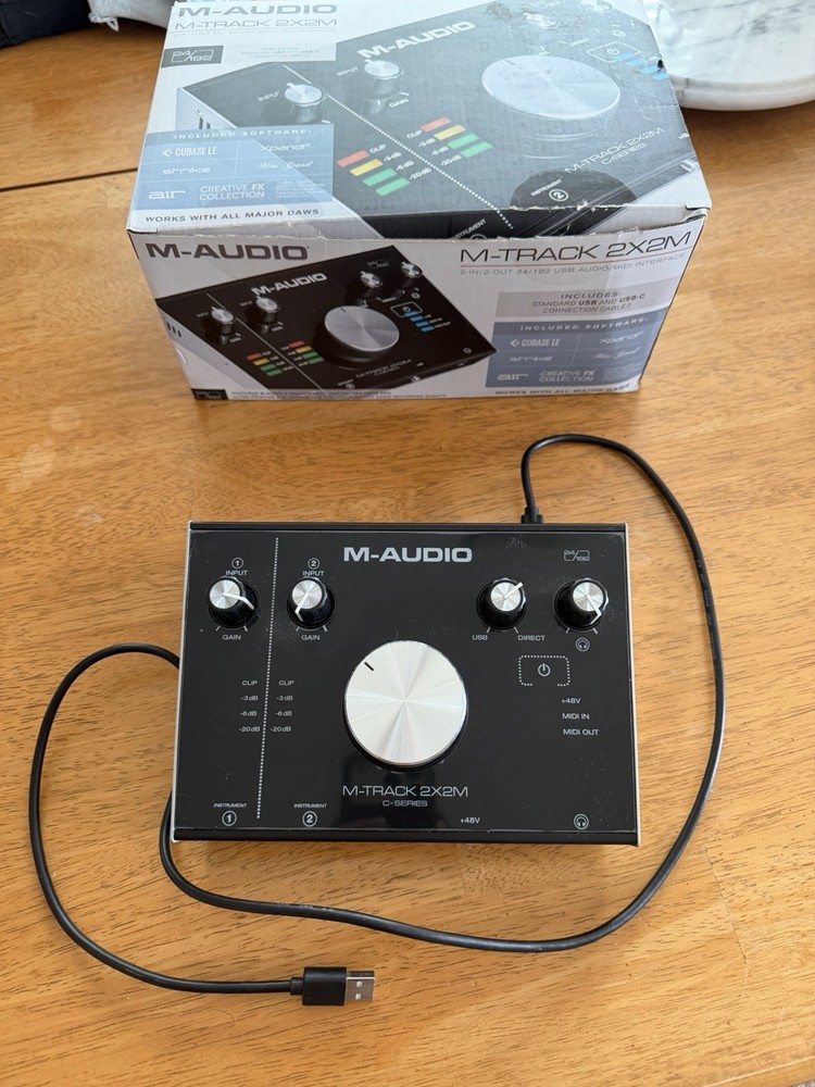 M-Audio M-Track 2X2M USB Audio Interface MIDI In/Out 2 Mic/Line Inputs