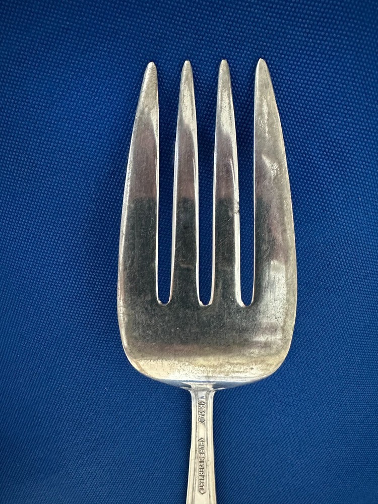 Antique silverplate Cold Meat Serving Fork by Regal Silver Company