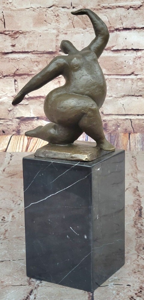 Abstract Modern Classic Artwork Signed Miguel Lopez(Milo) 100% Solid Bronze Art