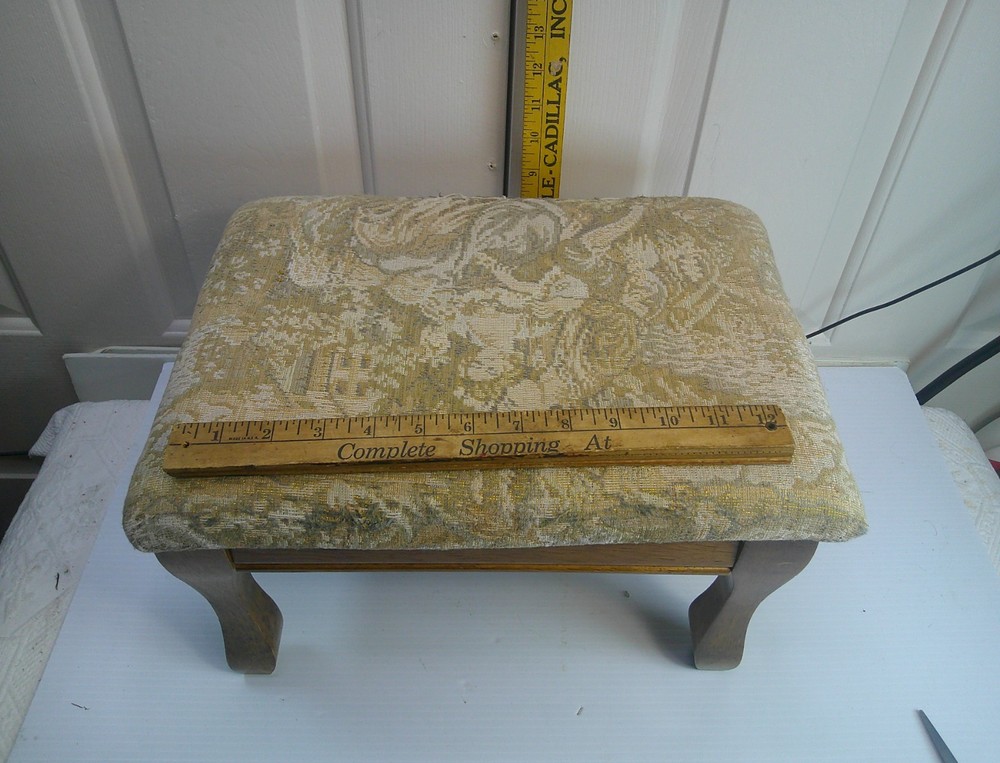 Retro Foot Stool Ottoman Mid Century