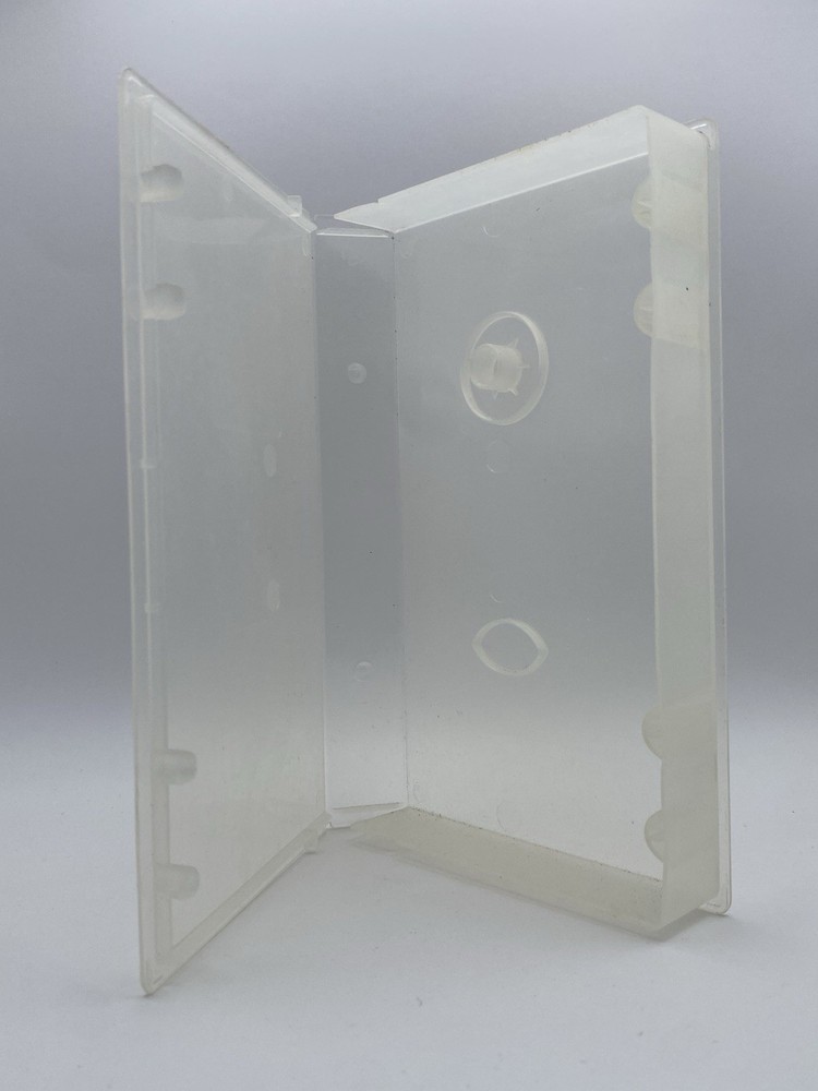 3 clear polypropylene VHS tape cases clam shell cases