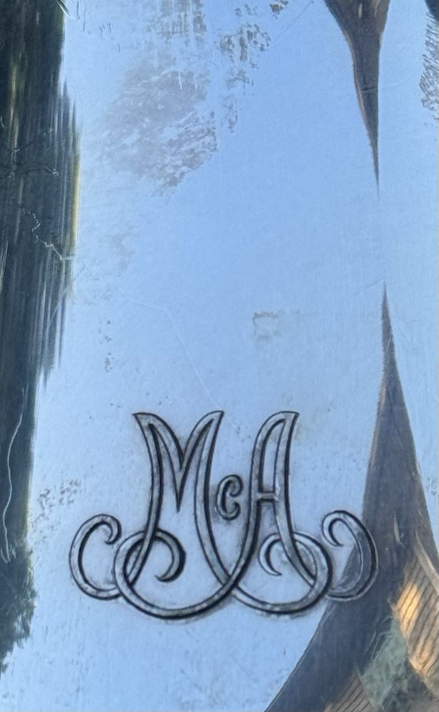 TIFFANY & CO England Silver Plated Water Pitcher Monogram McA