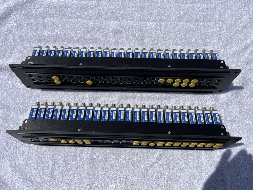 (2) CANARE 24DV 24 NORMALED VIDEO PATCH PANEL With 24 DVJA-W modules