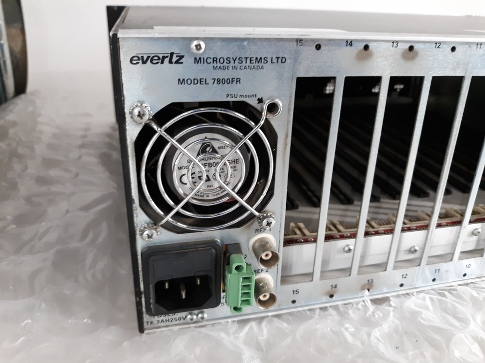 Evertz 7800FR MultiFrame Controller Empty w/ 2x PSU *CHASSIS*