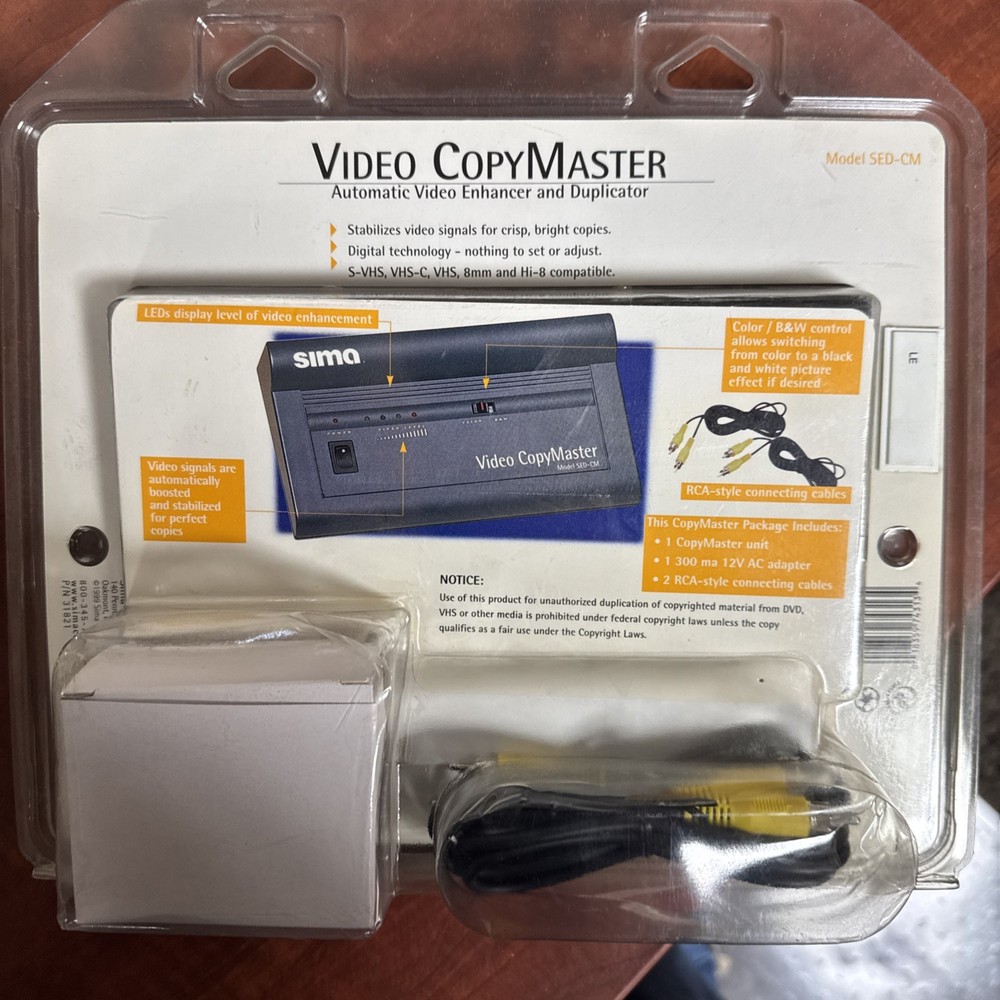 Sima Video CopyMaster Video Enhancer & Duplicator SED-CM