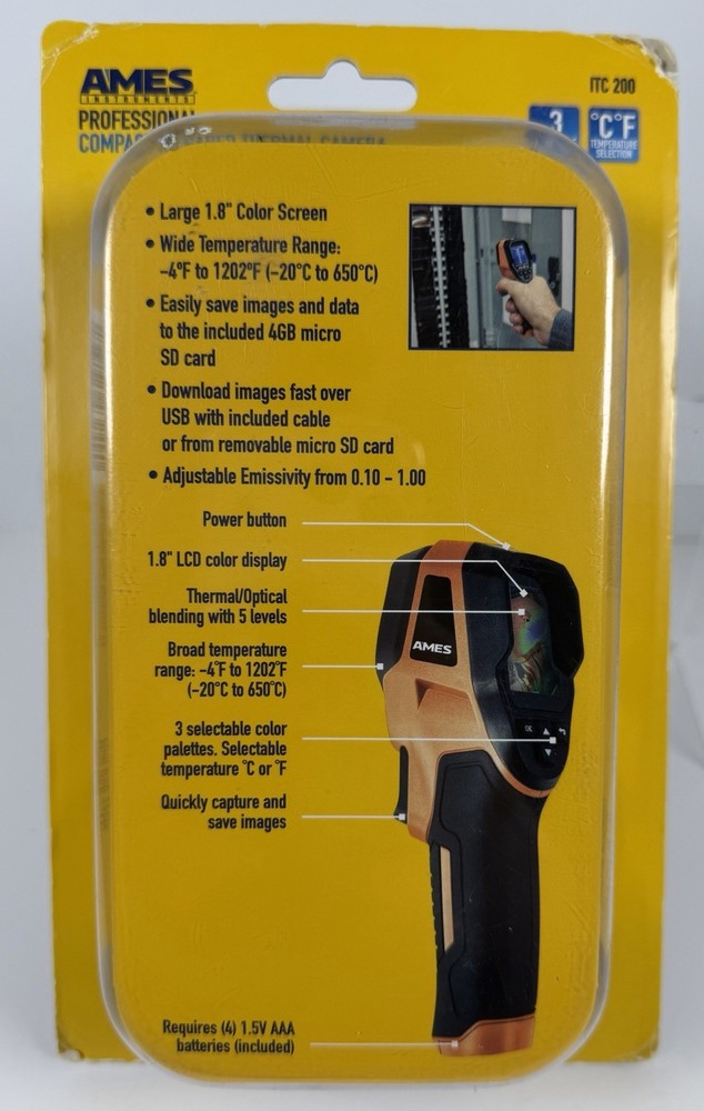 AMES INSTRUMENTS PRO Thermal Camera Infrared Digital Imaging Camera 58111