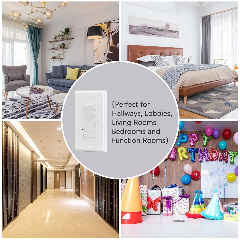0-10V LED Dimmer Switch, Low Voltage Dimmer Switch for Dimmable LED Lights, CFL,