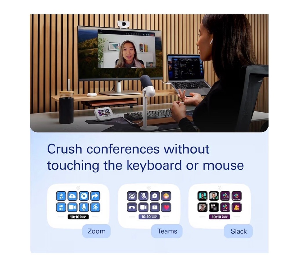 Stream Deck Neo – 8 Customizable Keys, 2 Touch Points, Speed Through Tasks & Wor