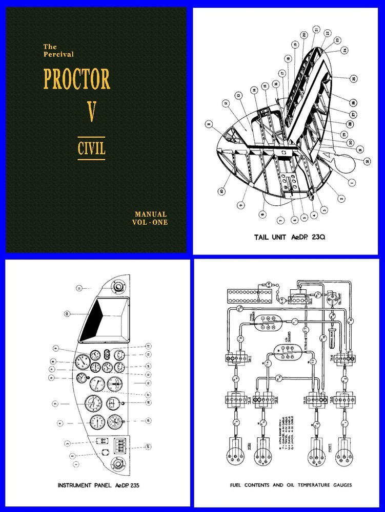 Percival Proctor V Operations Manual on CD or USB