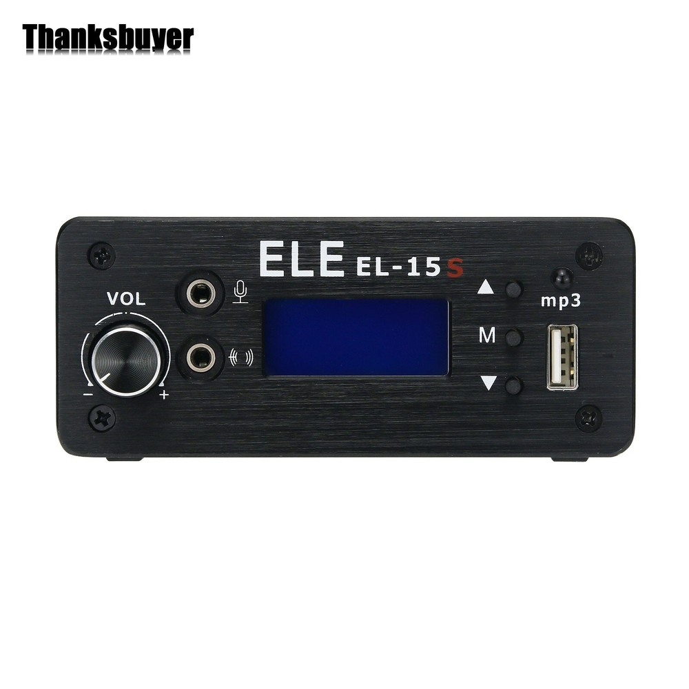 EL-15S FM Broadcast Transmitter Timing Wireless Broadcast 0.1-7W For U Disk MP3