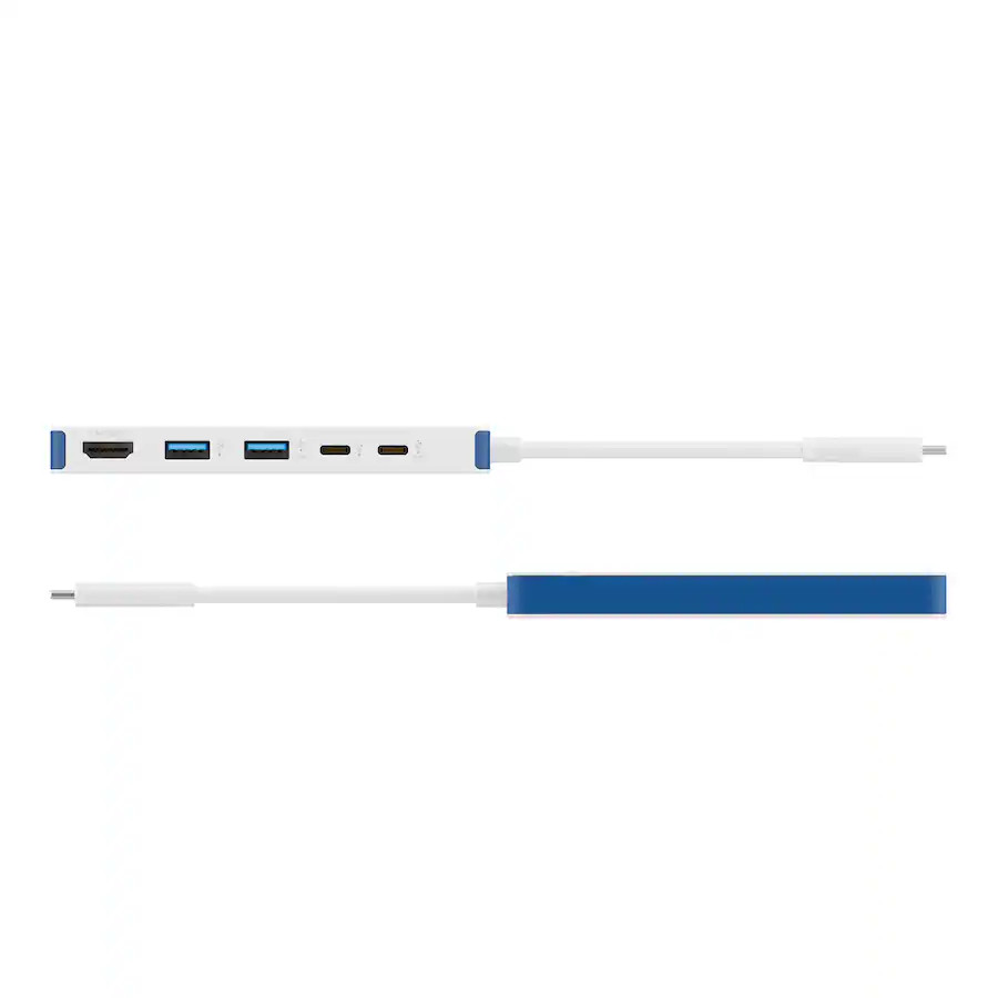Hyper - HyperDrive Flex 5 Port USB-C Hub - Blue - 4K HDMI - HD4101