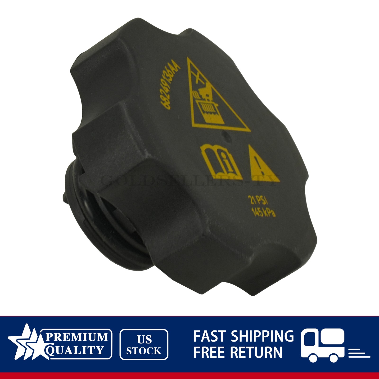 NEW Radiator Coolant Recovery Cap For Chrysler Dodge Jeep Ram 13-21 68442532AA