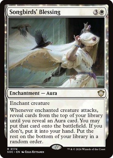 NM Songbirds' Blessing, MTG, Strixhaven Commander, Magic the Gathering, 174
