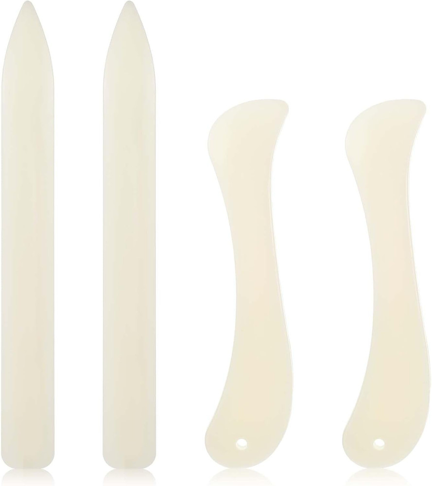 4 Pcs Bone Folder Paper Creaser Set, Folding Scoring Burnishing Crafting Scor...