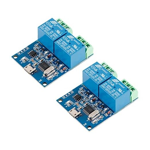 2Pcs LCUS-2 Type Dual-Channel Semiconductor Chip Housings 2-Channel USB Relay