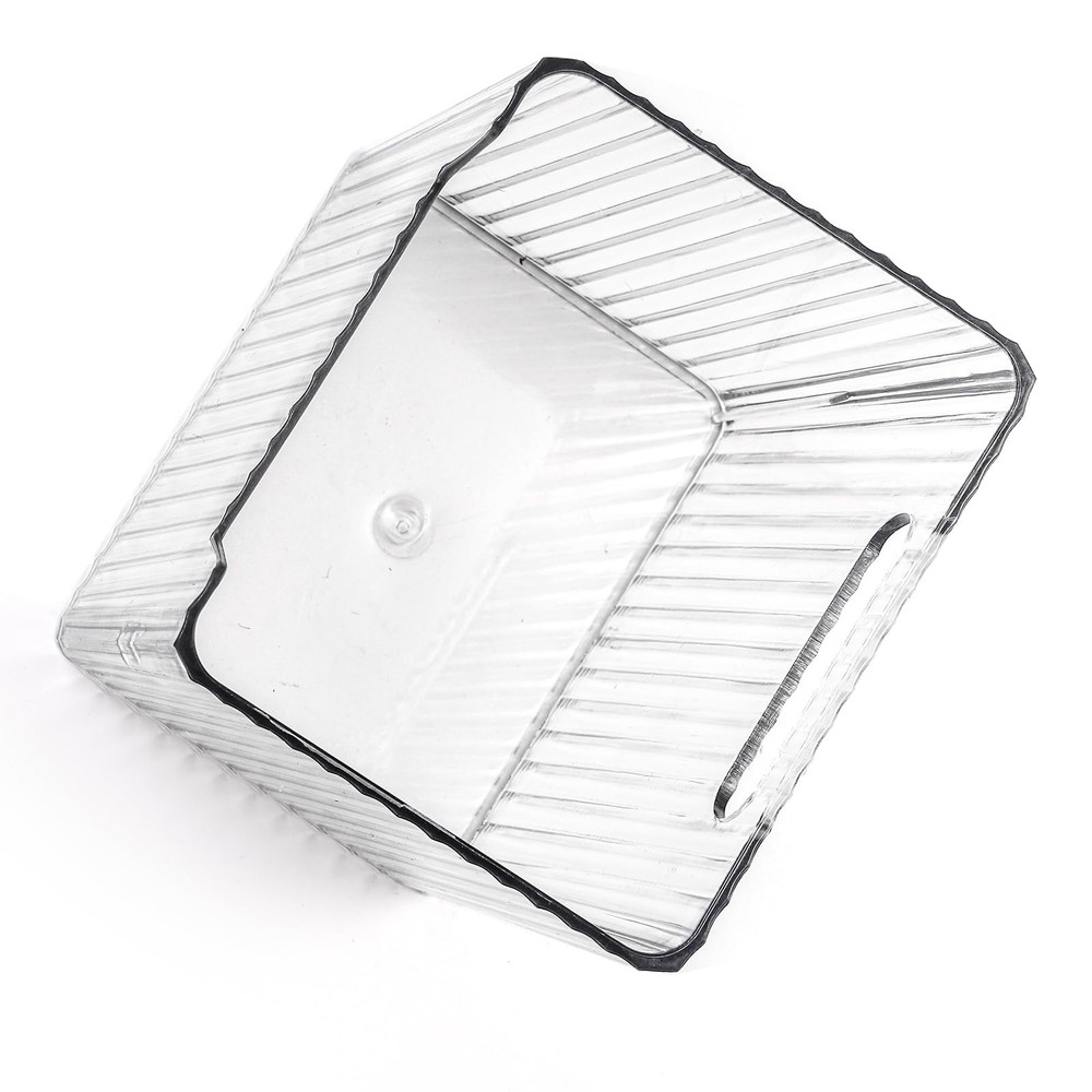 6 Pack Wall Mount Storage Bins Plastic Hanging Self-Adhesive Hooks Stackable