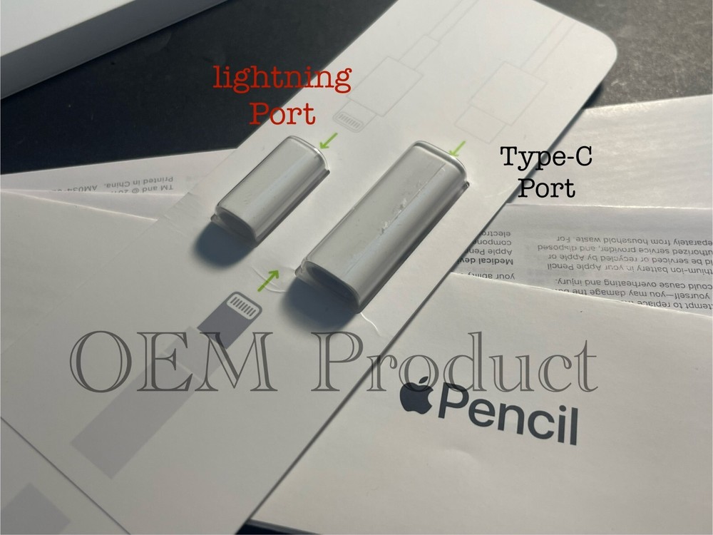 Original Apple Pencil Replacement Tip &2 Lightning Cable Charging Adapters / CAP