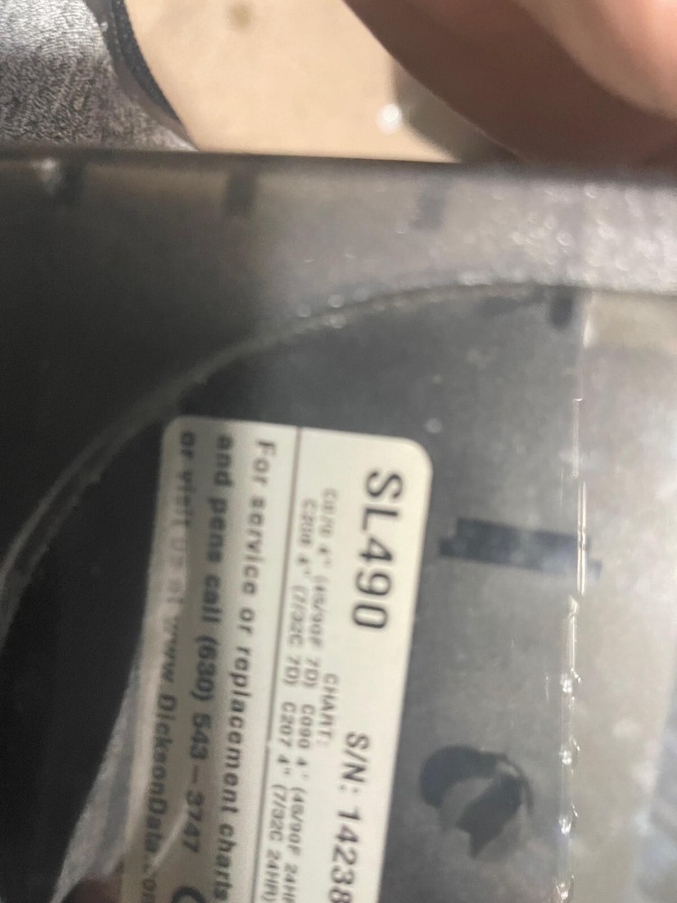 USED Dickson Temperature Chart Recorder SL490- No battery(3H)